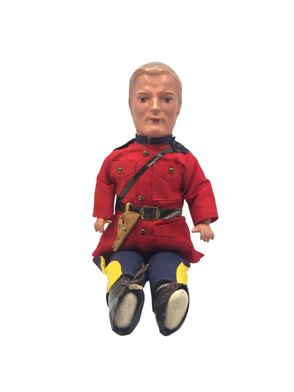 VTG Royal Canadian Mounted Policeman Doll - Reliable Co., Composition 18" - 1936